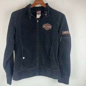 Harley Davidson Womens Full Zip Fleece Jacket Biker Motorcycle‎ Size S